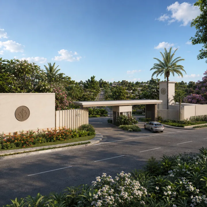 Prestige Meesaganahalli entrance gateway into the garden enclave Prestige Meesaganahalli entrance gateway into the garden enclave